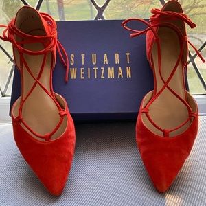 Stuart Weitzman red suede 👠